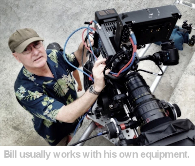 Bill usually works with his own equipment.
