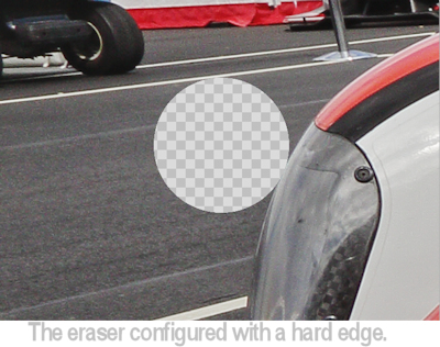 Hard eraser shape example