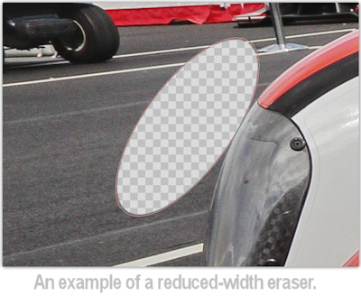 reshaped eraser example