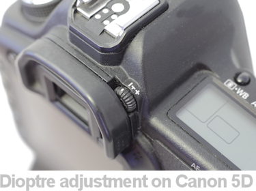 dioptre adjustment on a canon camera
