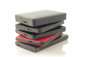 picture of hard drives for image backups