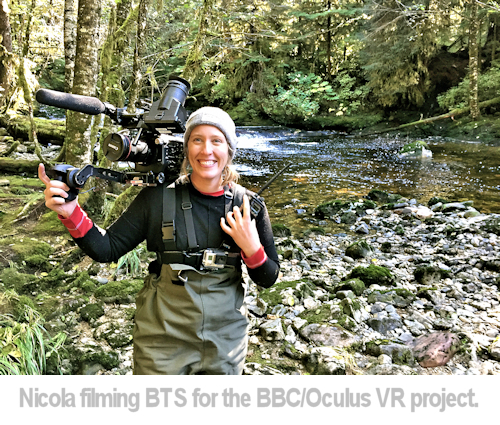 behind the scenes of nicola filming for oculus VR project.