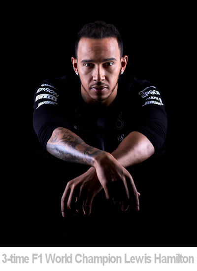 Steve's portrait of Lewis Hamilton