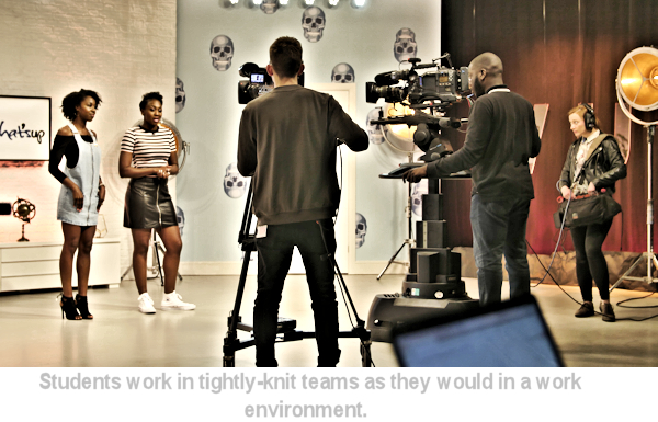 students work in tightly-knit teams.