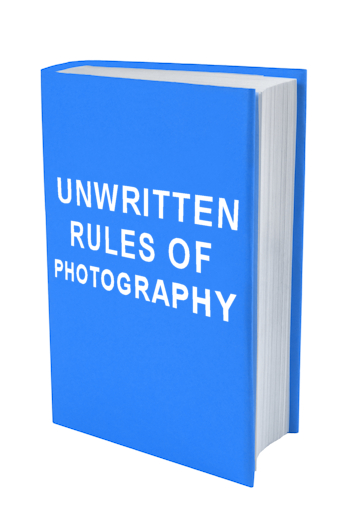 a book with unwritten rules of photography on the cover